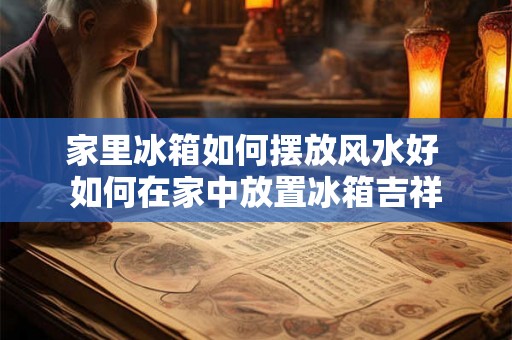 家里冰箱如何摆放风水好 如何在家中放置冰箱吉祥