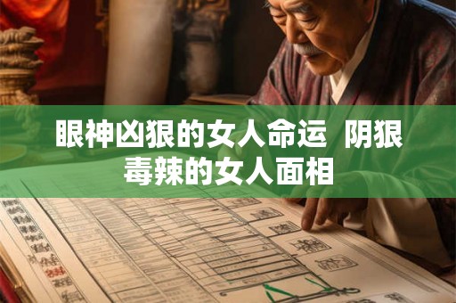 眼神凶狠的女人命运 阴狠毒辣的女人面相 眼神凶狠的女人命运 阴狠毒辣的女人面相