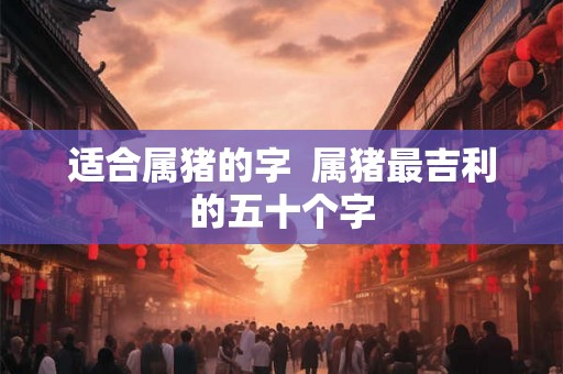 适合属猪的字  属猪最吉利的五十个字