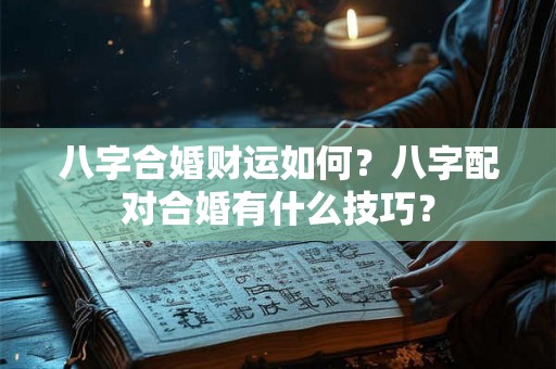 八字合婚财运如何？八字配对合婚有什么技巧？