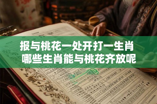 报与桃花一处开打一生肖 哪些生肖能与桃花齐放呢