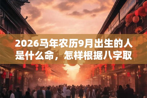 2026马年农历9月出生的人是什么命，怎样根据八字取好名