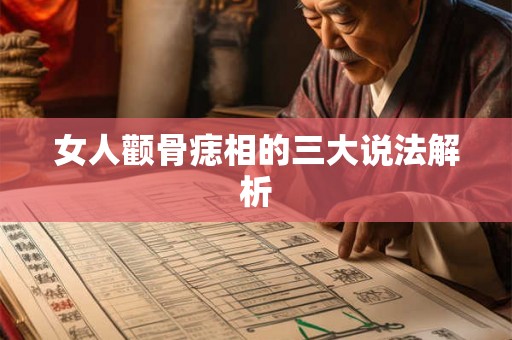 女人颧骨痣相的三大说法解析