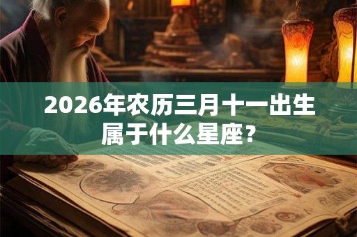 2026年农历三月十一出生属于什么星座？