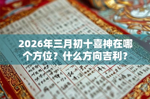 2026年三月初十喜神在哪个方位?什么方向吉利? 2026年三月初十喜神在哪个方位?什么方向吉利?