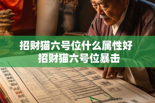 招财猫六号位什么属性好  招财猫六号位暴击