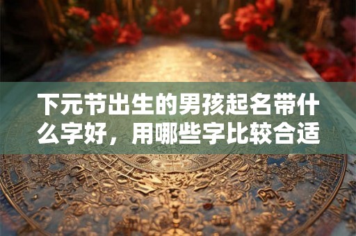 下元节出生的男孩起名带什么字好，用哪些字比较合适