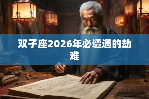 双子座2026年必遭遇的劫难