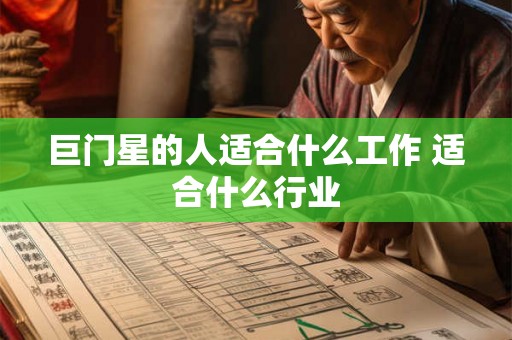 巨门星的人适合什么工作 适合什么行业 巨门星的人适合什么工作 适合什么行业