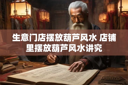 生意门店摆放葫芦风水 店铺里摆放葫芦风水讲究