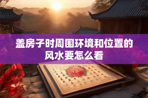 盖房子时周围环境和位置的风水要怎么看
