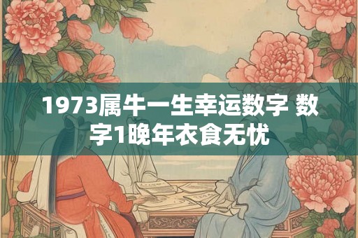 1973属牛一生幸运数字 数字1晚年衣食无忧