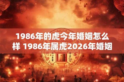 1986年的虎今年婚姻怎么样 1986年属虎2026年婚姻坎坷吗