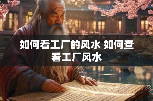 如何看工厂的风水 如何查看工厂风水