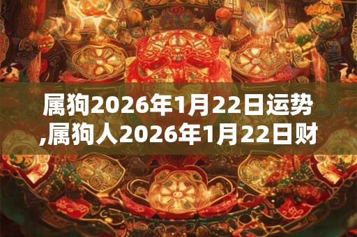 属狗2026年1月22日运势,属狗人2026年1月22日财运,生肖狗2026年1月22日运势