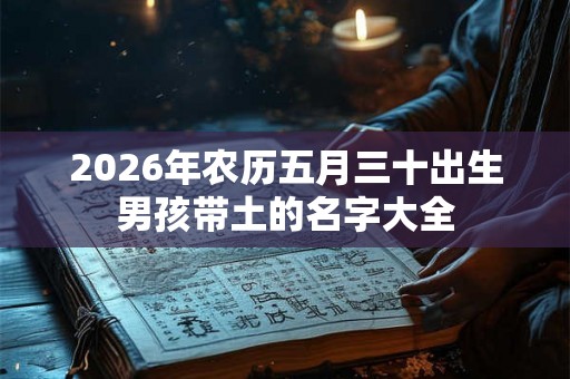 2026年农历五月三十出生男孩带土的名字大全 2026年农历五月三十出生男孩带土的名字大全
