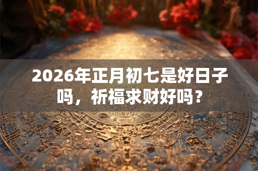2026年正月初七是好日子吗，祈福求财好吗？