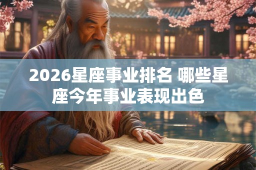 2026星座事业排名 哪些星座今年事业表现出色