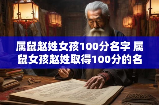属鼠赵姓女孩100分名字 属鼠女孩赵姓取得100分的名字是什么