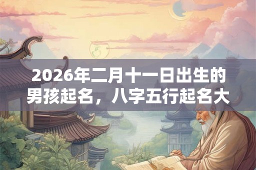 2026年二月十一日出生的男孩起名,八字五行起名大全 2026年二月十一日出生的男孩起名,八字五行起名大全