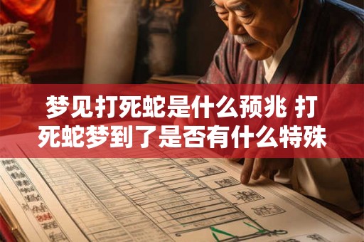 梦见打死蛇是什么预兆 打死蛇梦到了是否有什么特殊的预兆 梦见打死蛇是什么预兆 打死蛇梦到了是否有什么特殊的预兆