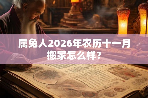属兔人2026年农历十一月搬家怎么样？