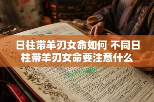 日柱带羊刃女命如何 不同日柱带羊刃女命要注意什么