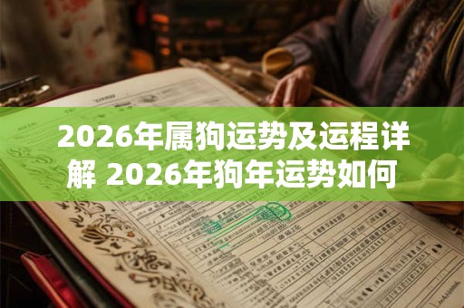 2026年属狗运势及运程详解 2026年狗年运势如何