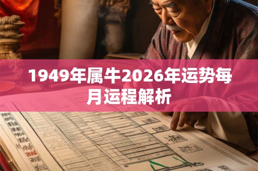 1949年属牛2026年运势每月运程解析 1949年属牛2026年运势每月运程解析