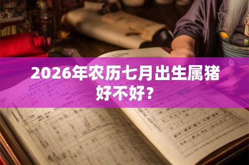 2026年农历七月出生属猪好不好? 2026年农历七月出生属猪好不好?