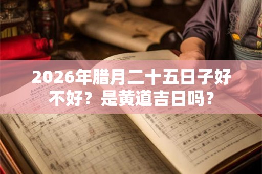 2026年腊月二十五日子好不好？是黄道吉日吗？