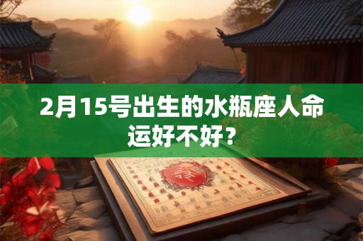 2月15号出生的水瓶座人命运好不好？
