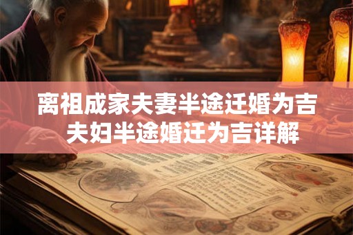 离祖成家夫妻半途迁婚为吉  夫妇半途婚迁为吉详解