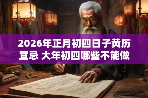2026年正月初四日子黄历宜忌 大年初四哪些不能做
