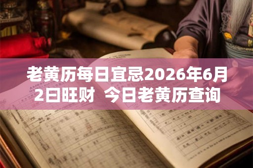 老黄历每日宜忌2026年6月2曰旺财 今日老黄历查询 老黄历每日宜忌2026年6月2曰旺财 今日老黄历查询