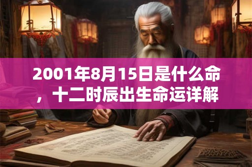 2001年8月15日是什么命，十二时辰出生命运详解