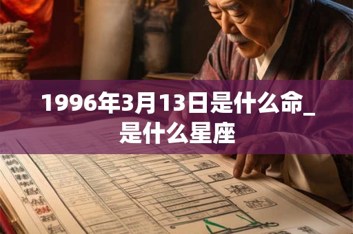 1996年3月13日是什么命_是什么星座