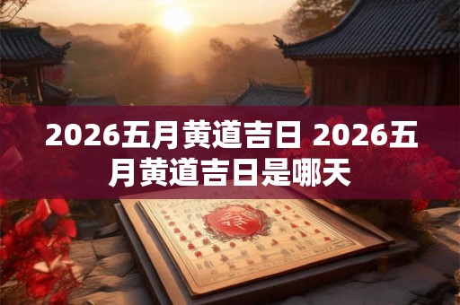 2026五月黄道吉日 2026五月黄道吉日是哪天