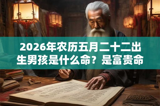 2026年农历五月二十二出生男孩是什么命？是富贵命吗？