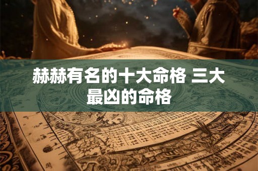 赫赫有名的十大命格 三大最凶的命格