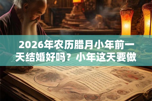 2026年农历腊月小年前一天结婚好吗？小年这天要做什么？