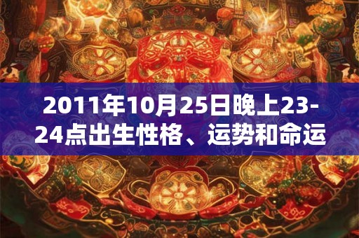 2011年10月25日晚上23-24点出生性格、运势和命运