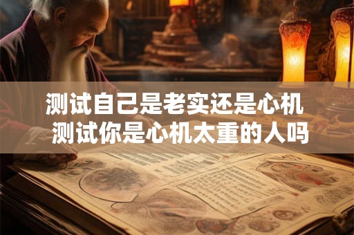 测试自己是老实还是心机  测试你是心机太重的人吗