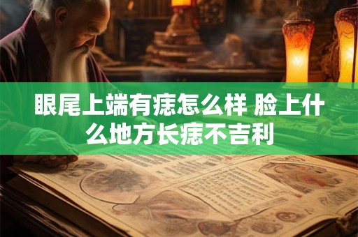眼尾上端有痣怎么样 脸上什么地方长痣不吉利