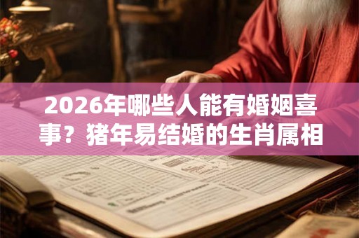 2026年哪些人能有婚姻喜事？猪年易结婚的生肖属相？