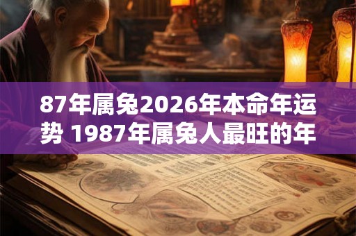 87年属兔2026年本命年运势 1987年属兔人最旺的年龄