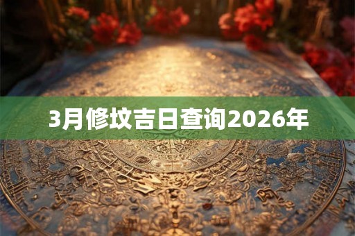 3月修坟吉日查询2026年