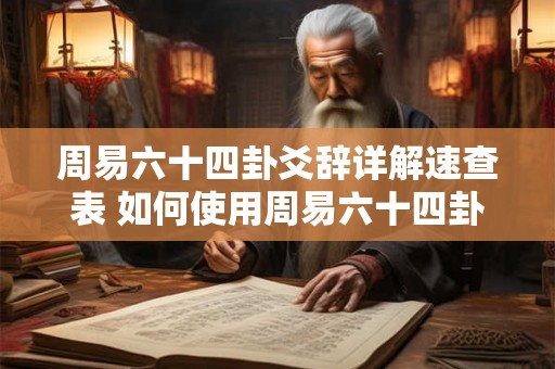 周易六十四卦爻辞详解速查表 如何使用周易六十四卦爻辞速查表