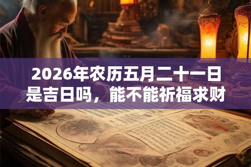 2026年农历五月二十一日是吉日吗，能不能祈福求财？
