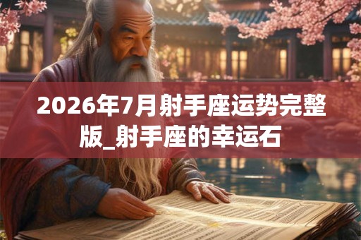 2026年7月射手座运势完整版_射手座的幸运石 2026年7月射手座运势完整版_射手座的幸运石